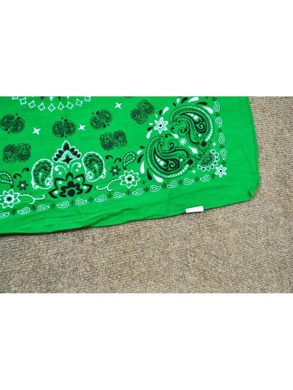 Vintage Green Pattern Print Paisley Bandana